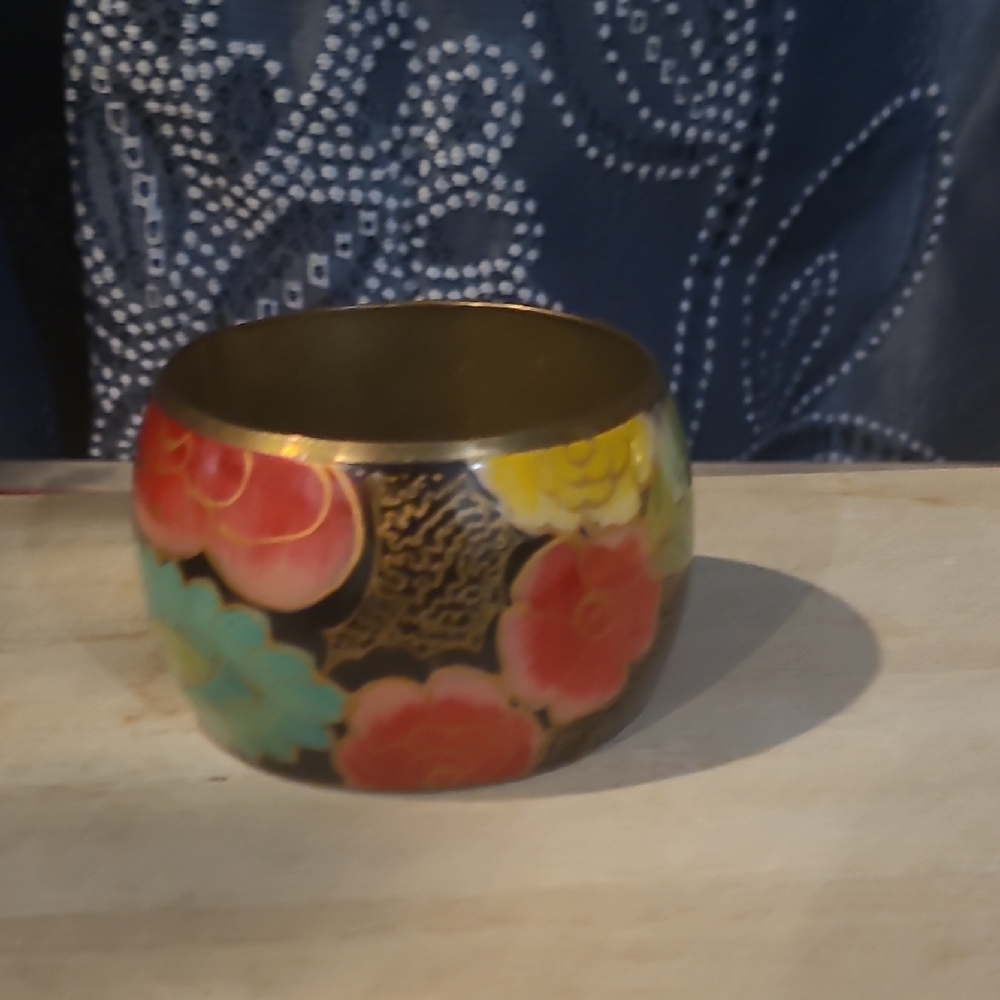 Fashion Bug Floral Bracelet - Red, Yellow, Green, Gold
